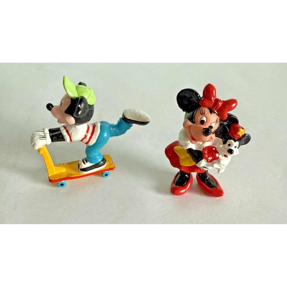 Vintage‎ 1980s Disney PVC Figure Lot By Applause Mickey Mouse Minnie Mouse